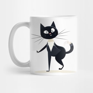 Funny Dancing Black Cat Mug